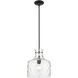 Santorini 1 Light 11 inch Matte Black Indoor Pendant Ceiling Light